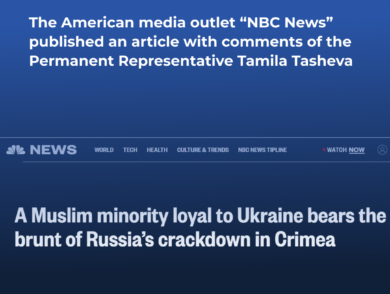 The American media NBC News published an article with comments by Permanent Representative Tamila Tasheva