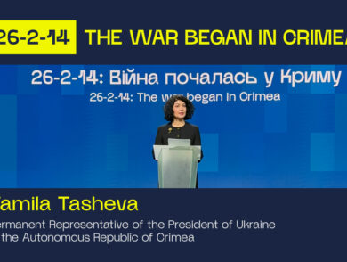 The Permanent Representative delivered a welcoming speech at the opening ceremony of the forum “26-2-14 The war began in Crimea” 
