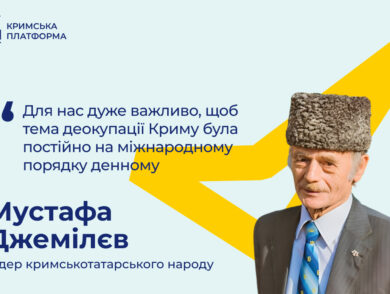 Четвертий Саміт Кримської платформи: Мустафа Джемілєв, лідер кримськотатарського народу