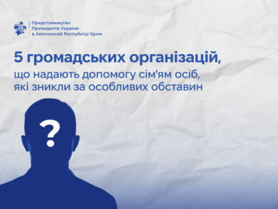 5 Public Organizations Providing Assistance to Families of Persons Missing Under Special Circumstances