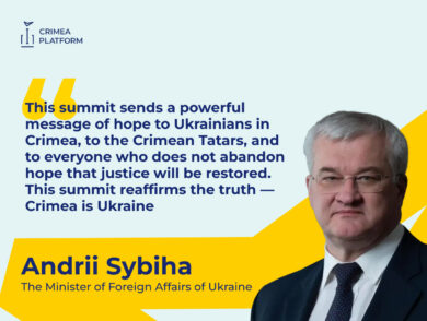 Ukraine’s Minister of Foreign Affairs Andriі Sybiha delivered remarks at the opening of the Fifth Crimea Platform Summit