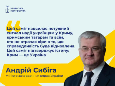 Міністр закордонних справ України Андрій Сибіга виступив на відкритті П’ятого саміту Кримської платформи