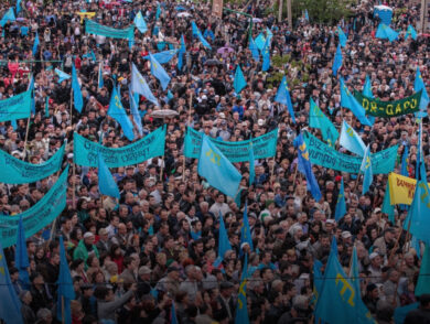 Інформаційно-аналітична довідка щодо застосування окупаційними судами Російської Федерації на тимчасово окупованій території Автономної Республіки Крим та м. Севастополя адміністративної відповідальності за порушення встановленого порядку організації чи проведення зборів, мітингу, демонстрації, ходи чи пікетування (ст. 20.2 КпАП рф) 